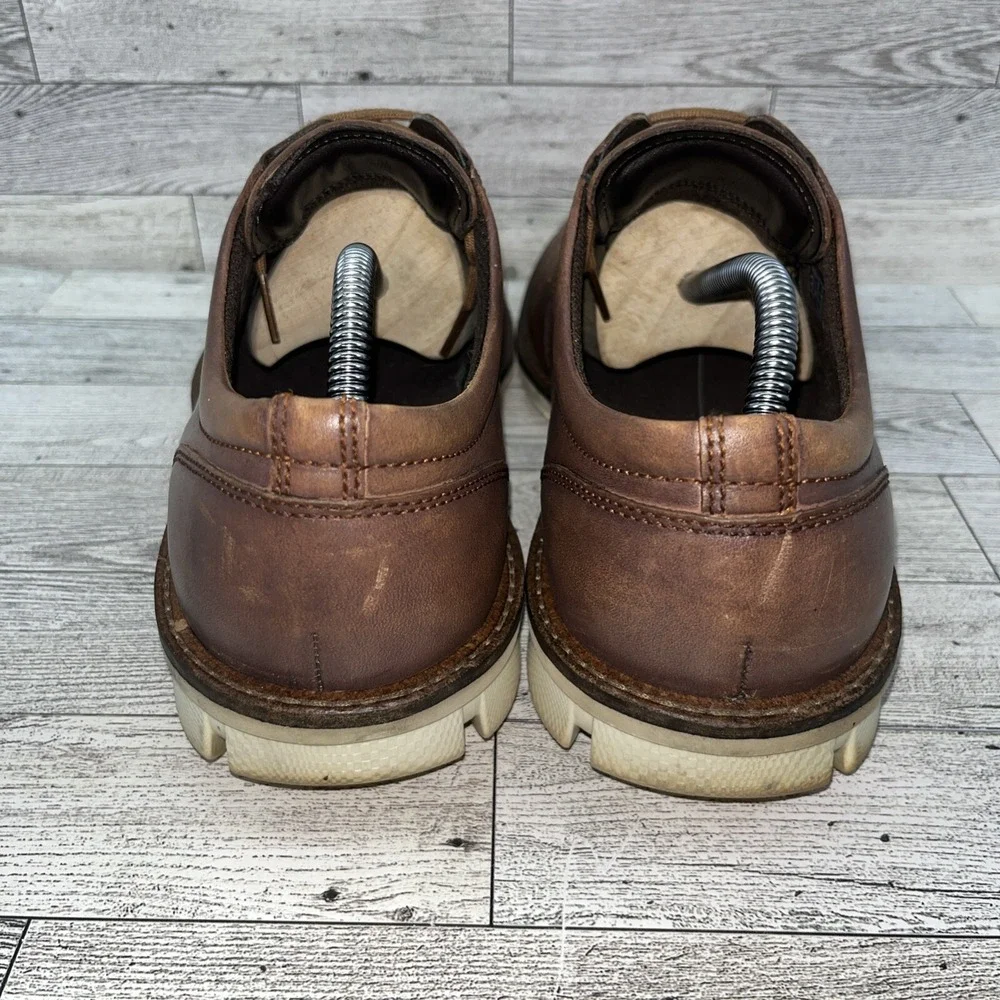 ECCO Jeremy Modern Brown Leather Oxford Shoes Men Size‎ EU 44 US 10.5
